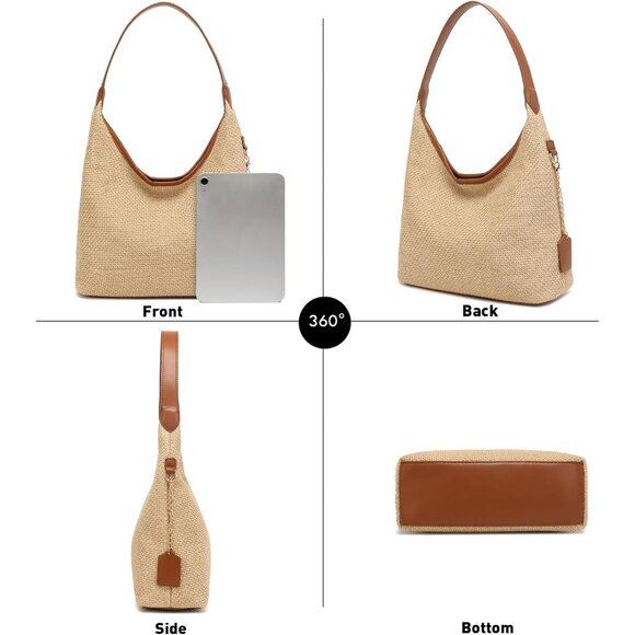 New! Raffia shoulder bag - Picture 5 of 10